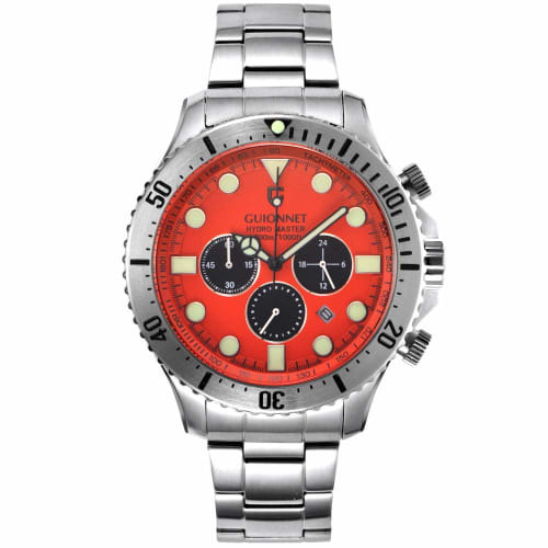 

Gionne Hydromaster Pro Diver Chronograph Watch (Orange) Father s Day Gift