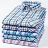 Men's 100% Cotton Plaid Long Sleeve Shirt - Casual Spring/Summer Style