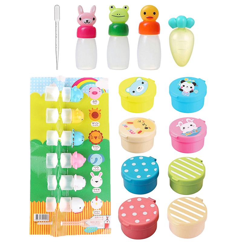 Cartoon Sauce Bottle Mini Bento Box Animal Friend Soy Sauce Box Tomato Sauce Honey Salad Sauce Container Bento Box Accessories