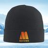 Geometric Logoorange Shapesblack Background Unisex Women Unisex Knitted Hat Beanie Pullover Cap Winter Thermal Warm Christm