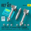 Reskit Guided Bombs with Data Link Pod Plastic Model Kit Parts 1/32 EGBU-15 (2 Pieces) AN-AXQ-14 (1 Piece) RSK32-0564 (Airplane)