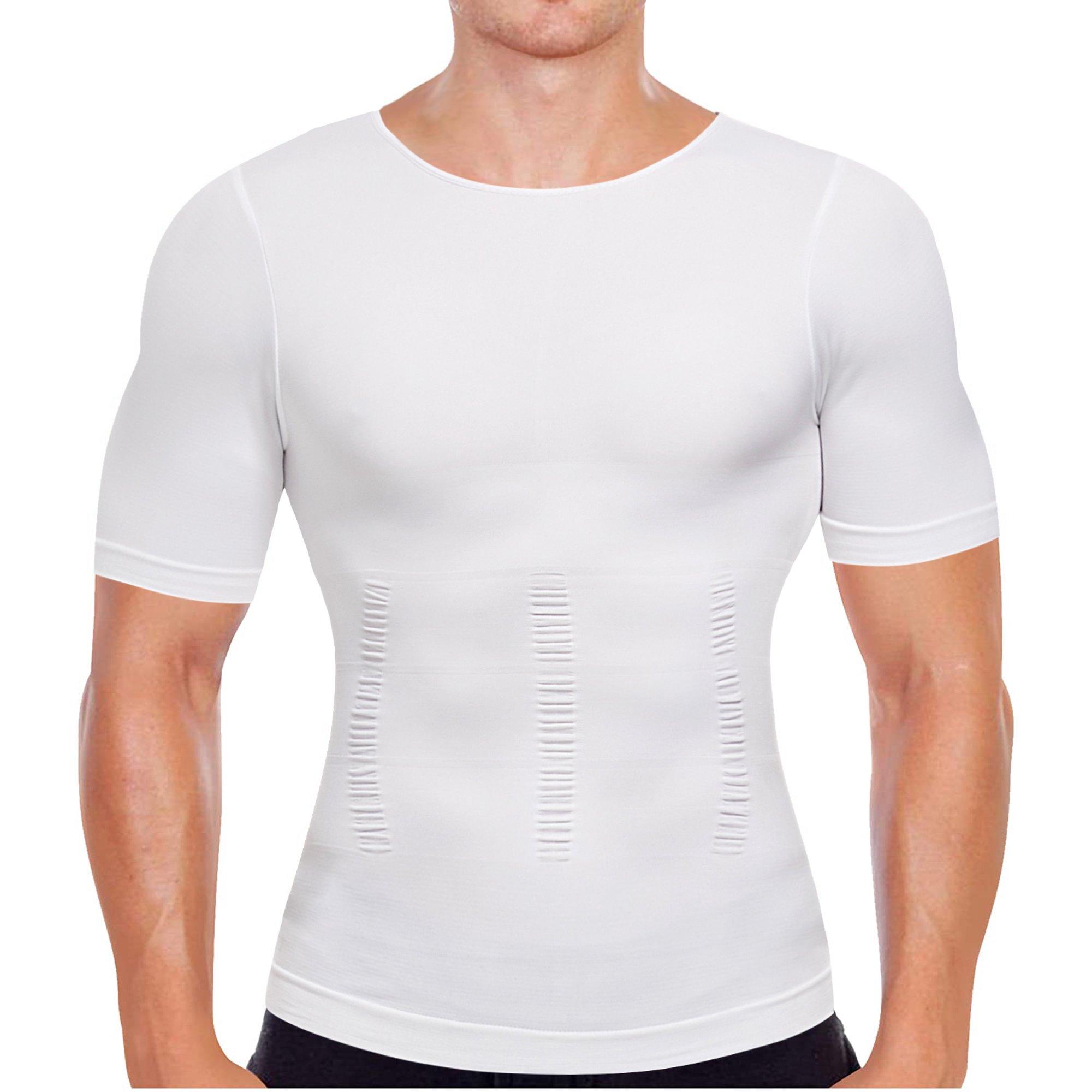 Enjoy Your Daily Life Mannen Compressie Shirt Buik Slanke Body Shaper Tummy Control Shapewear Taille Trainer Tank Tops Workout Vest Afslankend Ondergoed XXXL