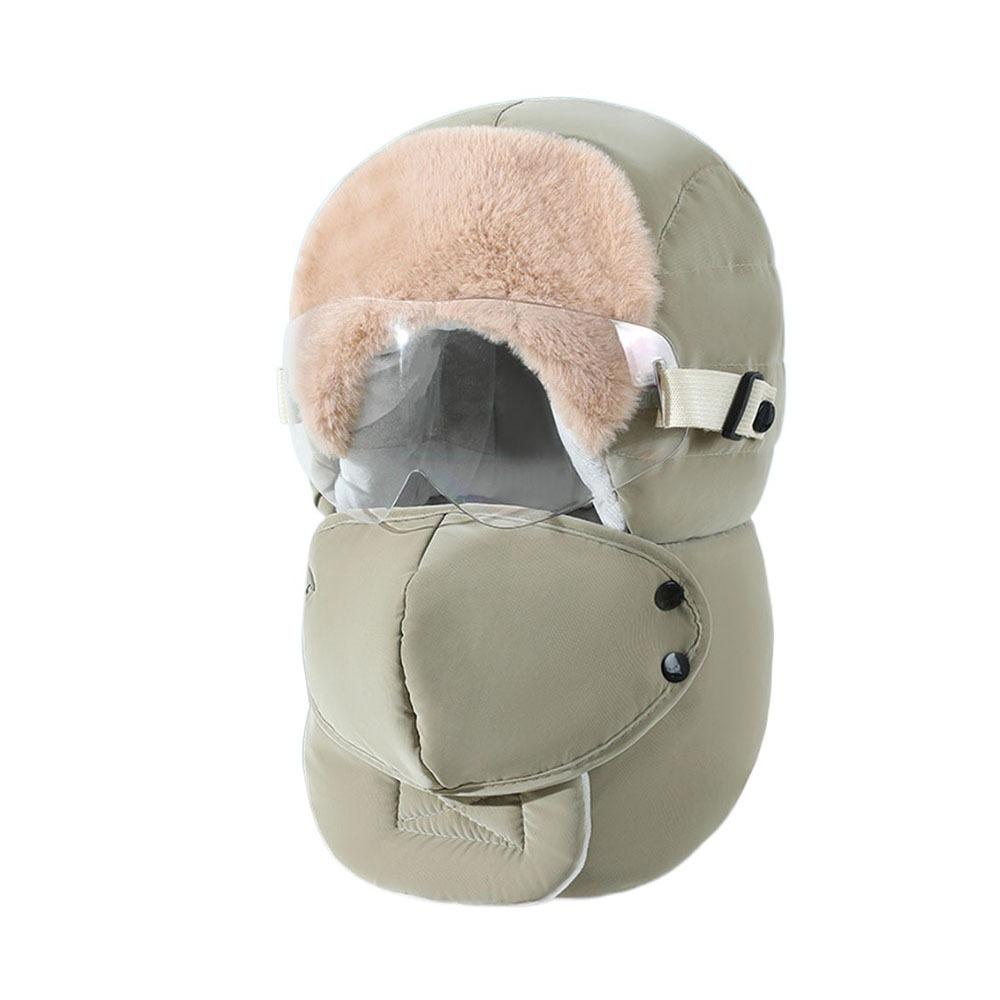 Anti Fog Goggle Winter Goggles Mask Hat Windproof Warm Ski Hat Fashion Riding Lei Feng Hat  Hiking