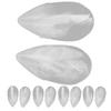 10pcs Halloween Party False Teeth Set Transparent Resin Cosplay Dentures Prop Decoration15mm   0.6in