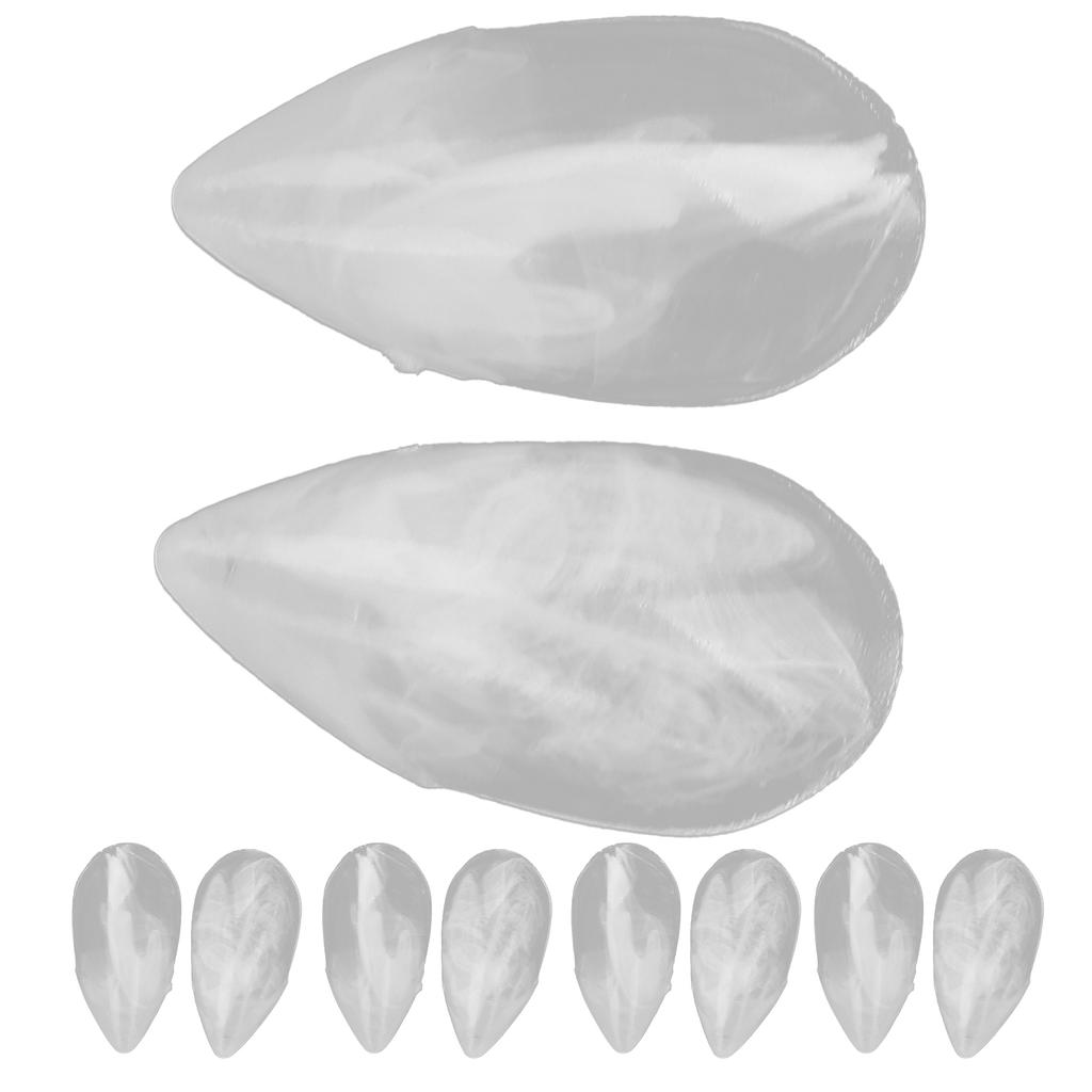 10pcs Halloween Party False Teeth Set Transparent Resin Cosplay Dentures Prop Decoration15mm   0.6in