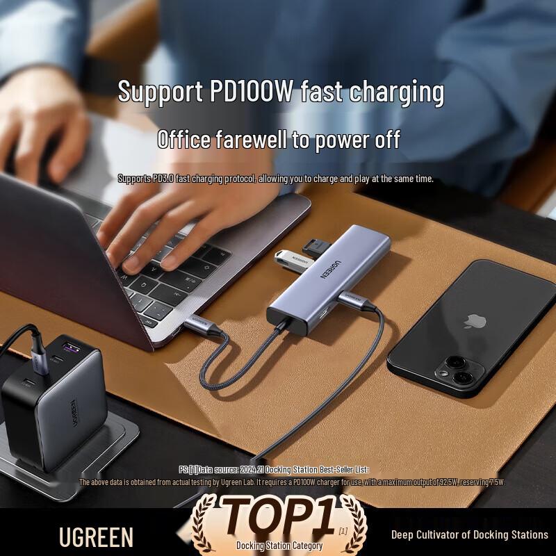 UGREEN Type-C 6-in-1 Hub with HDMI, USB, PD & Gigabit Ethernet