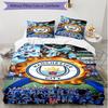 3pcs Duvet Cover Set (1*Duvet Cover + 2*Pillowcase, Without Core), Manchester City FC Print Soft All‑Season Bedding Set, Home Bedroom Decor Gift