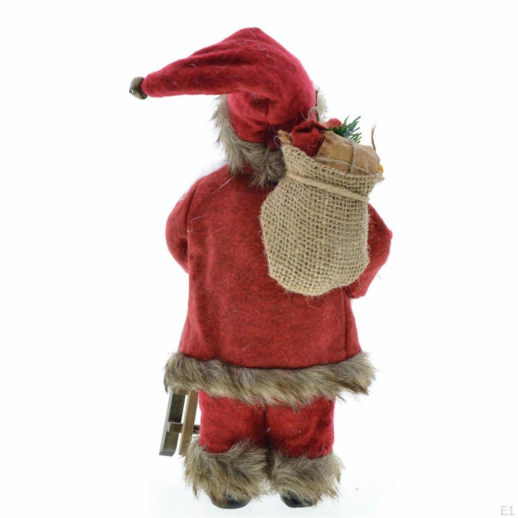 12 Inches Santa Collectible Figure Plush Doll, Statue Attractive Windowsill Decoration