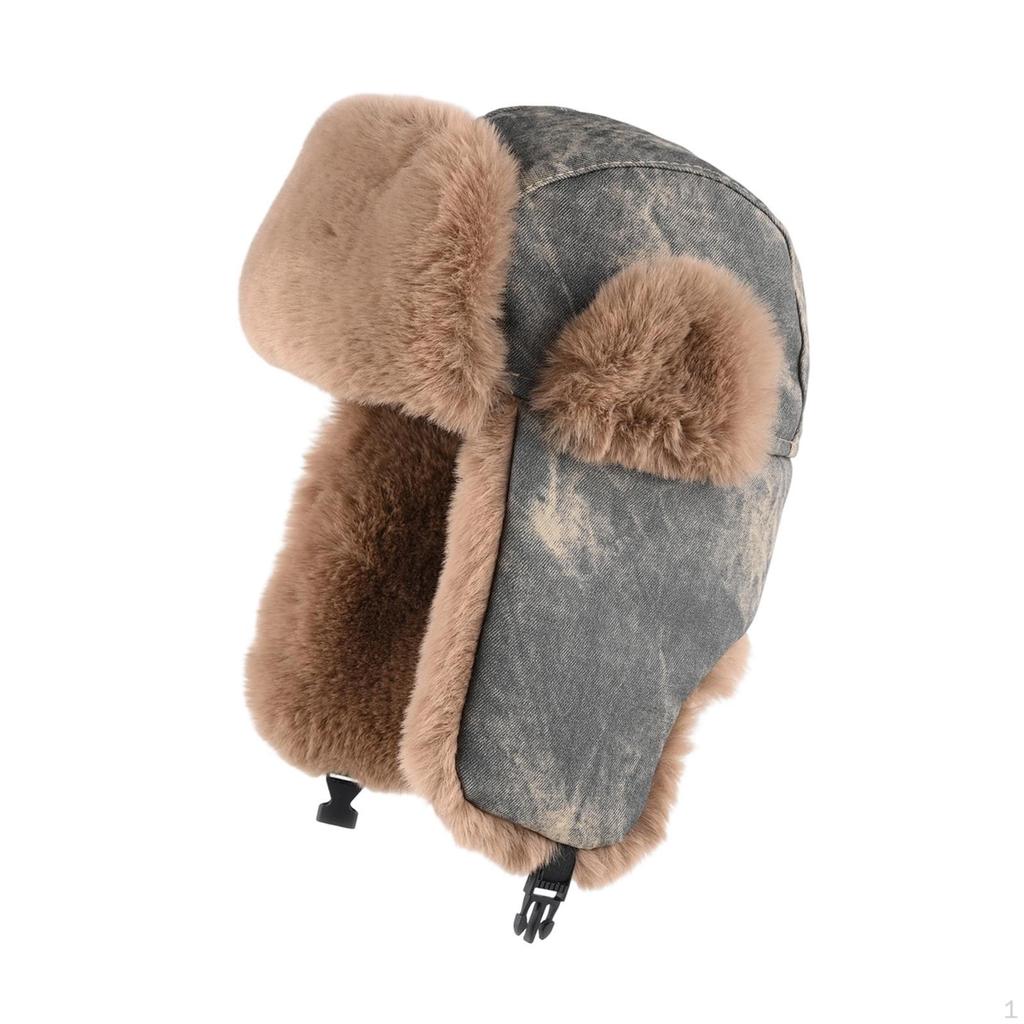 Winter Trapper Hat Cozy Cap for Skateboard Skating Ski Biking Cold Weather