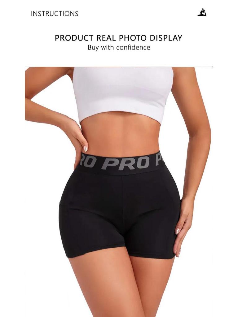Women's Quick-Dry Pro Fitness Yoga Shorts with Pocket