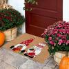 Christmas Carpet Gnome Welcome Doormat Indoor Outdoor Entrance Absorbent Bath Farmhouse Rugs Suitable for Bathroom Kitchen