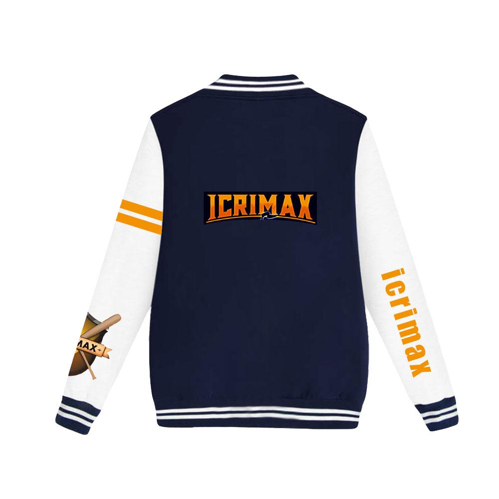 NEW Arrivals Unisex Fashion Icrimax Printed Baseball Sweatshirt Women Men Outdoor Sport Jackets