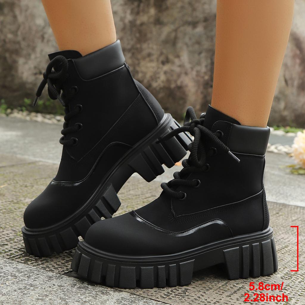 Foreign trade new European and American style large size short Martin boots women's cross-border new British style round head thin knight boots