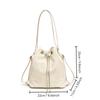 New Large Capacity Women's Backpack Drawstring Adjustable Strap School Bag PU Leather Travel Bag Ladies