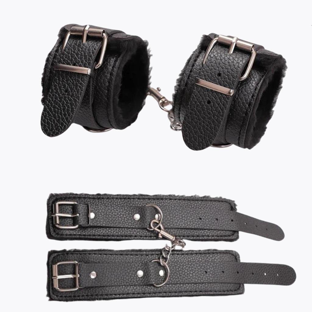 Long Flush Handcuff BDSM Handcuffs Hand Restraint Bondage Gear SM Slave Erotic Play Sex Ankle Handcuffs Detachable Chain Clasp