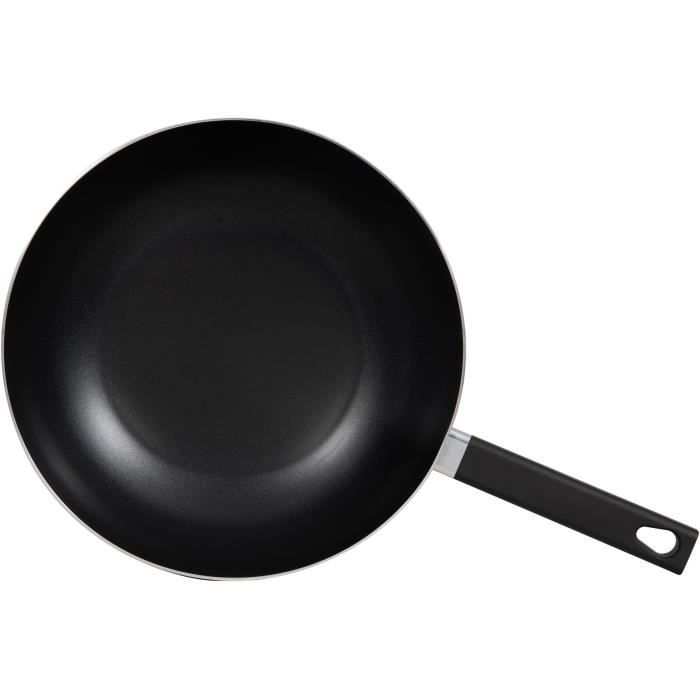 Wok - LIVOO - MEP156R - 32 Cm - Non-stick Without PFOA or PFOS - Silicone Handle - All Hobs Including Induction