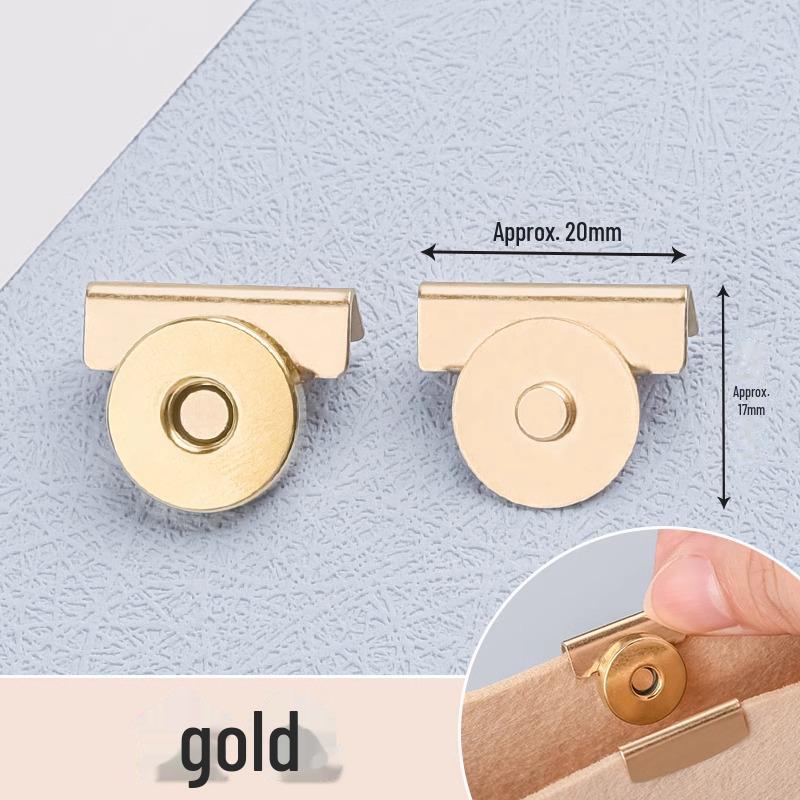 Durable Magnetic Metal Buckle for Bags: No-Sew Fix, Leather & Cloth Compatibility, Hidden Magnetic Button