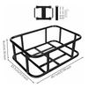 Black Metal Rear Bike Cargo Basket Practical with Quick-Release