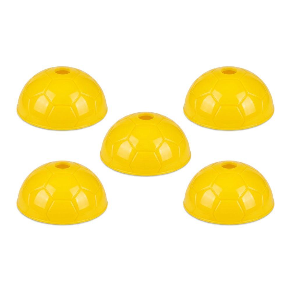 5PCS Top Hole Training Disc Cones PE Sports Marker Discs  Basketball Practice жёлтый