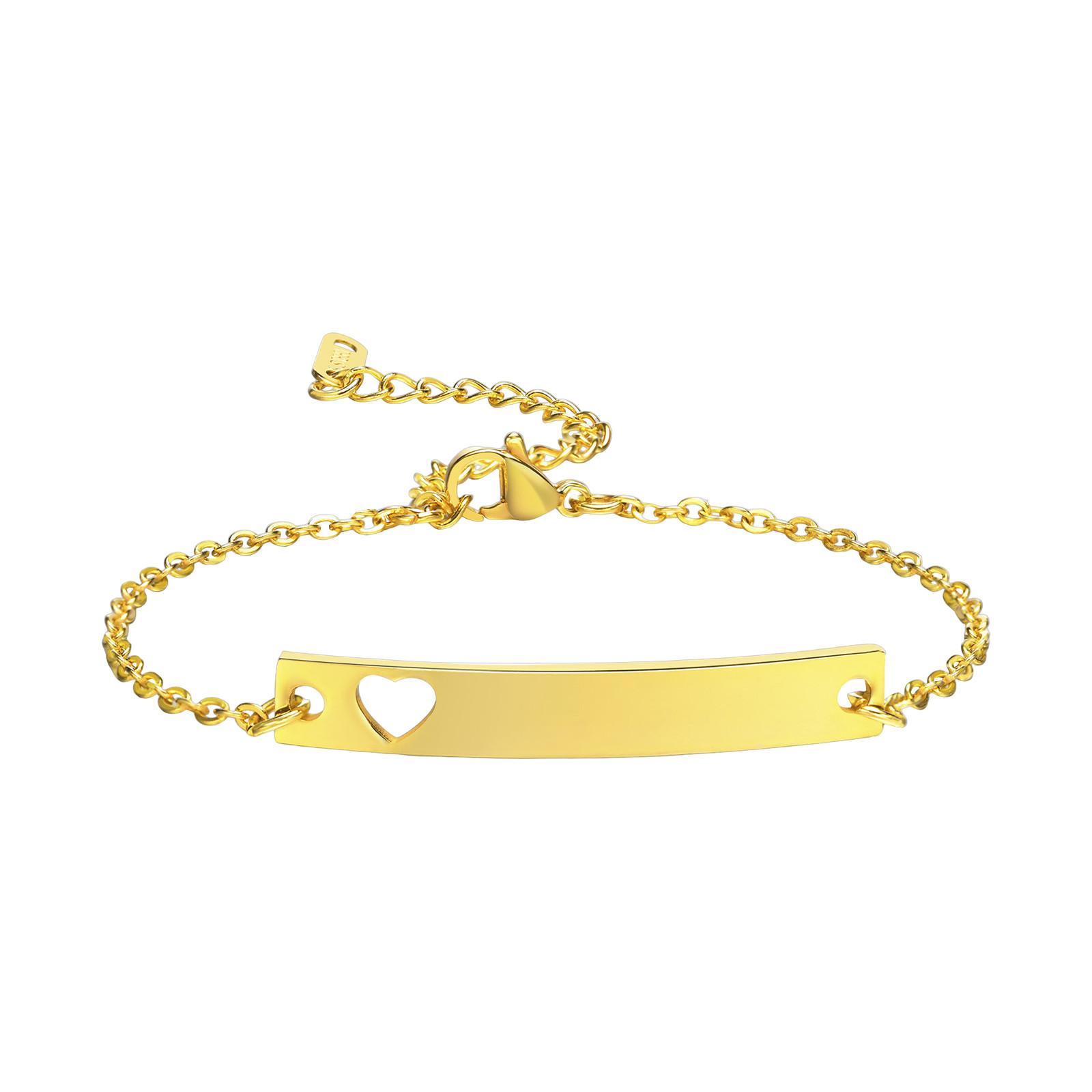 

Индивидуальный - плетеный браслет для пары, стальной браслет One Size золотой