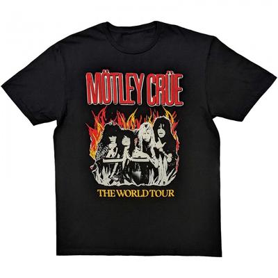 Motley Crüe Unisex-Erwachsene World Tour Flames T-Shirt