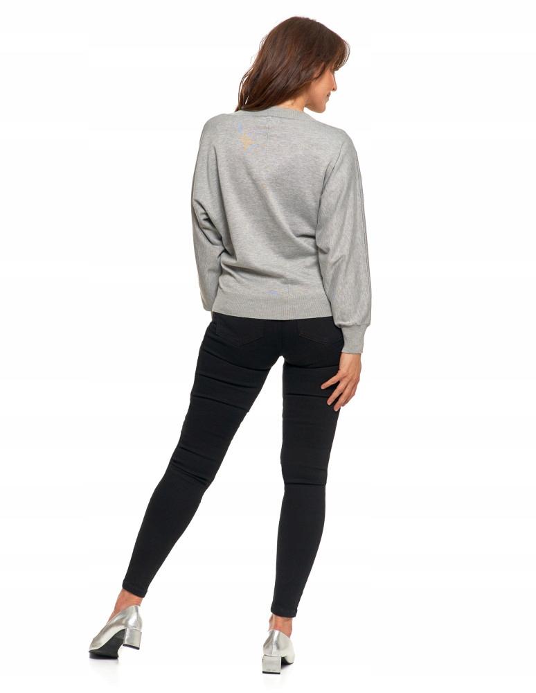 Women's Classic Sweater With Long Loose Sleeves Viscose MORAJ XS/S gray