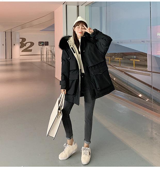 Women's Winter Down Cotton Padded Jacket - Hong Kong & Korean Style, Dongdaemun Inspired, Loose Fit, Ideal for Students