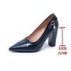 Plus Size Women's Snake Print Chunky Heel Pointed Toe High Heels (Size 43)