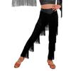 Pantaloni cu Franjuri pentru Dans Latin Fete Talie Elastică Părți cu Ciucuri Pantaloni Samba Rumba Cha Cha Salsa