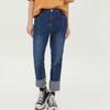  Benetton  Incisional Roll Up Straight Denim Pants Badp15341