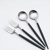 Authorized Retailer Cutipol GOA Dessert 4-piece Set Black Silver Fork Spoon 2 Pieces Each Cutlery
