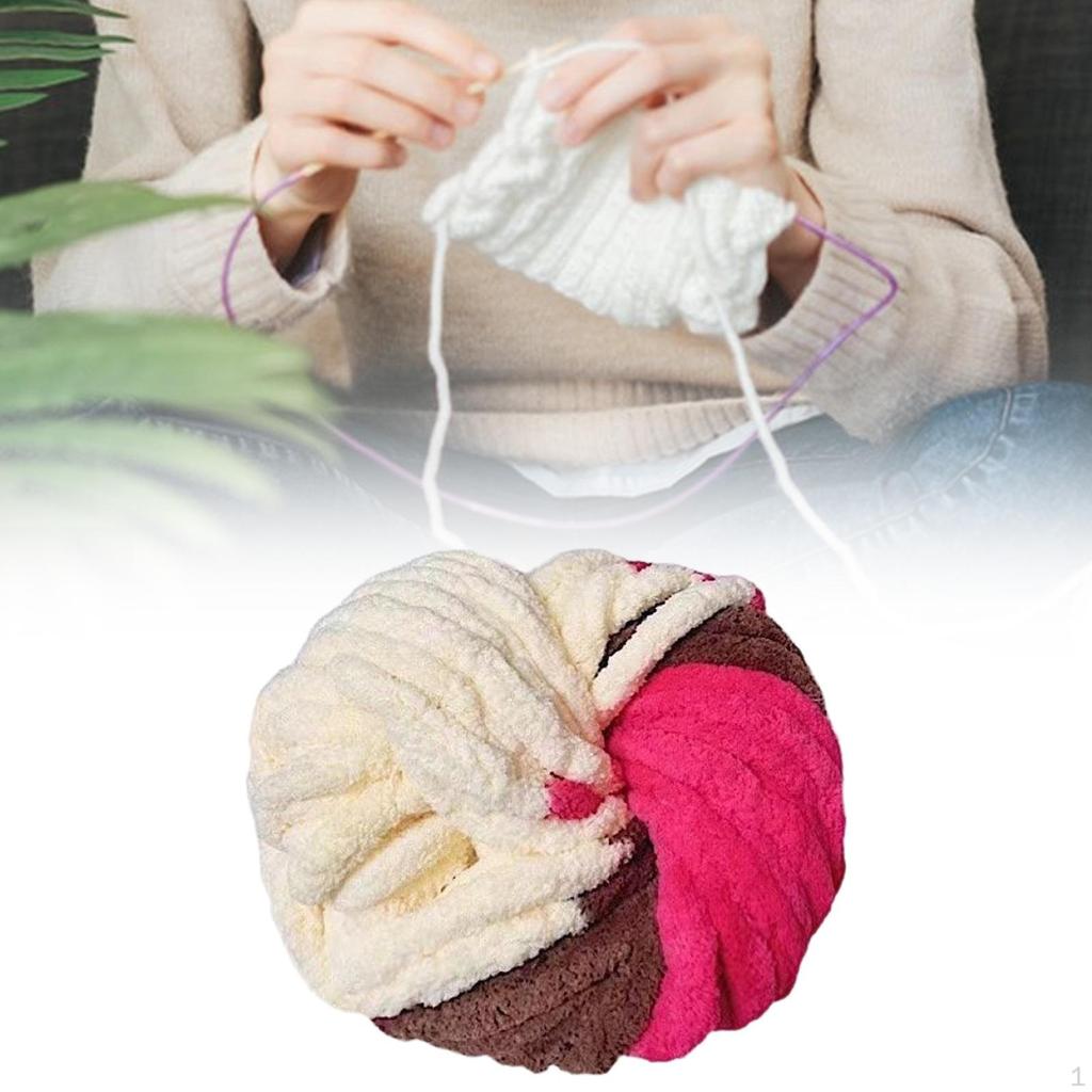Chunky Crochet Yarn Blanket Polyester Portable Creative Knitting DIY Supplies for
