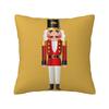 Cartoon Christmas Nutcracker Toy Soldier Nordic Throw Pillow Cover Living Room Decoration Sofa Cushion