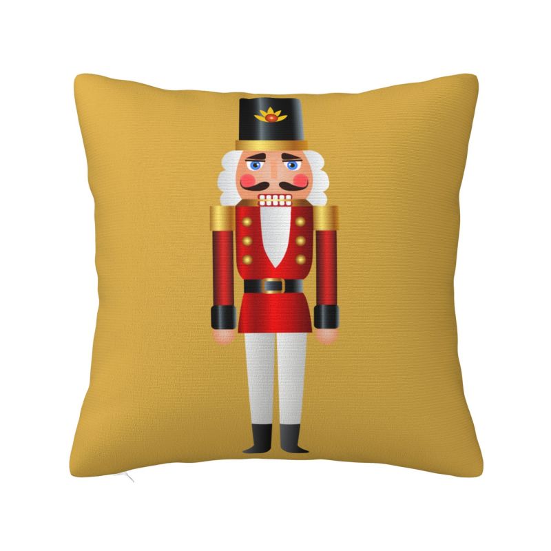 Nutcracker Soldier King Pillow Covers Decorative Cartoon Christmas Nutcrackers Nordic Cushion Cover Car Pillowcase