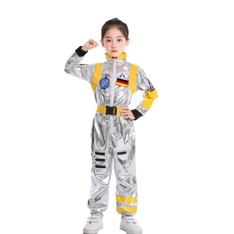 Kids' Silver Astronaut Jumpsuit - Space Suit Costume for Stage, Play, or "The Wandering Earth" COS Performance