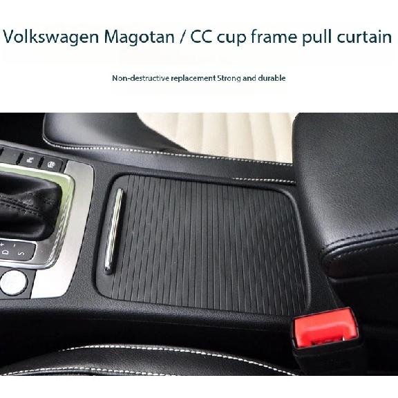Interior Car Armrest Central Console Drink Cup Holder Cover Trim Zipper Rolling Curtain For Volkswagen CC Passat B6 B7