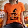 Womens Tshirts Witch Crew Shirts Halloween Spooky Tshirts Oneck Short Sleeve Clothes Funny Halloween Party FeUnisex Clothes