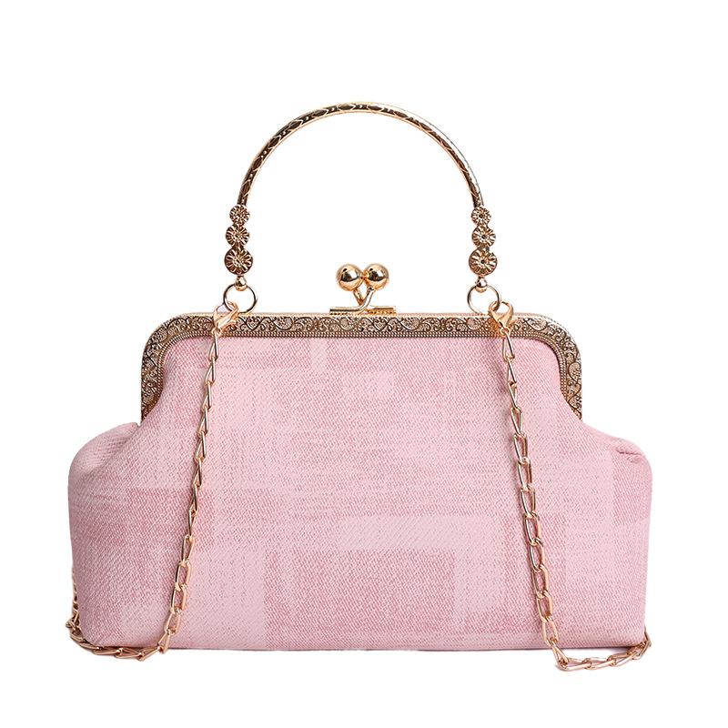 Fashion Chain Bag Women's Summer New Fashion Simple Shoulder Shell Bag Casual Plaid Messenger Bag Bag