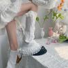 Cute Lace Flared Knitted Long Legs Warmers Harajuku Lolita Socks White Foot Cover Kawai Jk Calf Gaiters Sweet Legwarmers