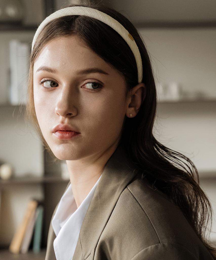 Has Hon001 Tweed Slim Hairband