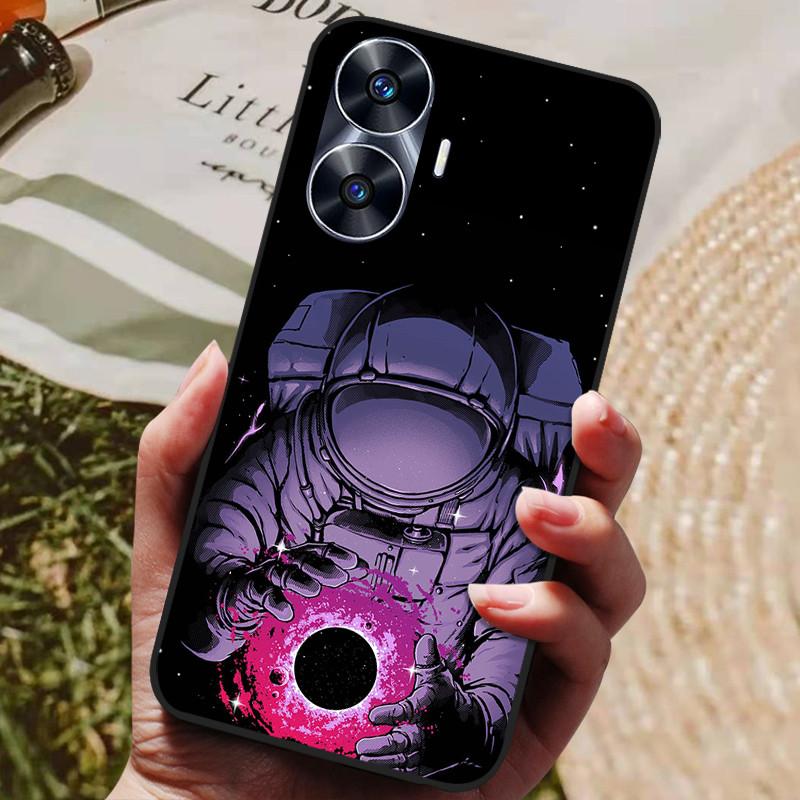 Per Custodia Realme C55 Silicone Morbido TPU Cover Posteriore per Oppo Realme C55 Telefono Globale Custodie Realme C 55 4G 6.72" Protezione Cover Borse