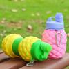 700ml Collapsible Water Bottles Reusable Pineapple Shape Silicone Water Bottle Retractable Creativity Hiking Water Cup Outdoor
