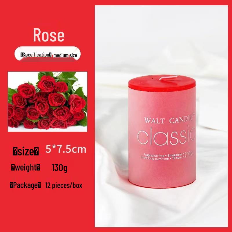 Colorful Cylindrical Scented Candles - Smokeless for Emergency, Weddings, Birthdays, and Church or Hotel Décor