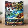 Name Custom Mega man Print Flannel Blanket High Quality Warm Comfortable Cover for All Seasons Perfect for Gifts Home Decor