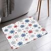 Red Black Snowflake Bath Mat Christmas Snowy Snowflake Polka Dot Winter Holiday Bathroom Bathtub Floor Rugs Doormat Toilet Dec