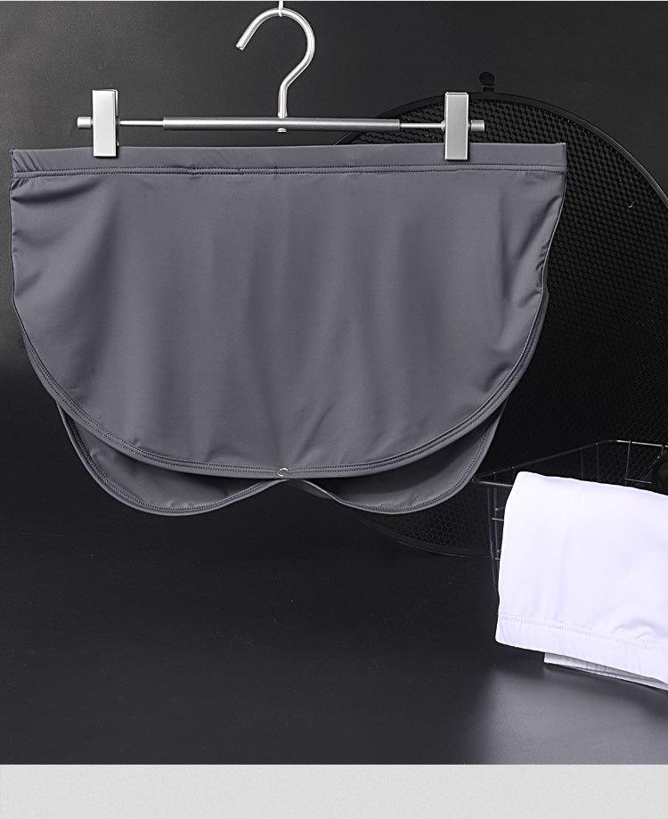 Men's Dual-Use Low Waist Skirt Shorts with Lined Ice Silk Boxer - Loose Cargo Home Pants