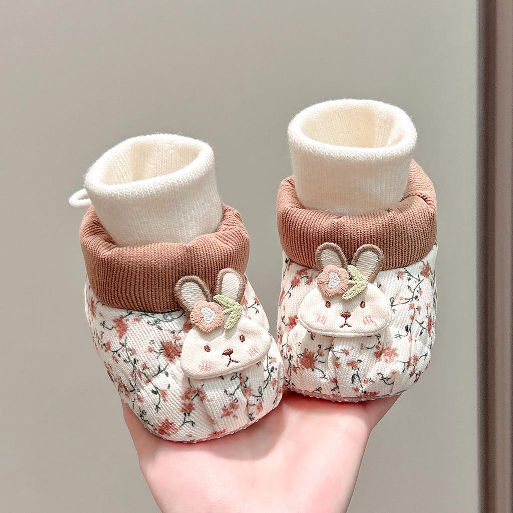 Unisex Baby Pre-Walking Soft Sole Shoes with Drawstring - Non-slip, Warm Cotton for 0-12 Months