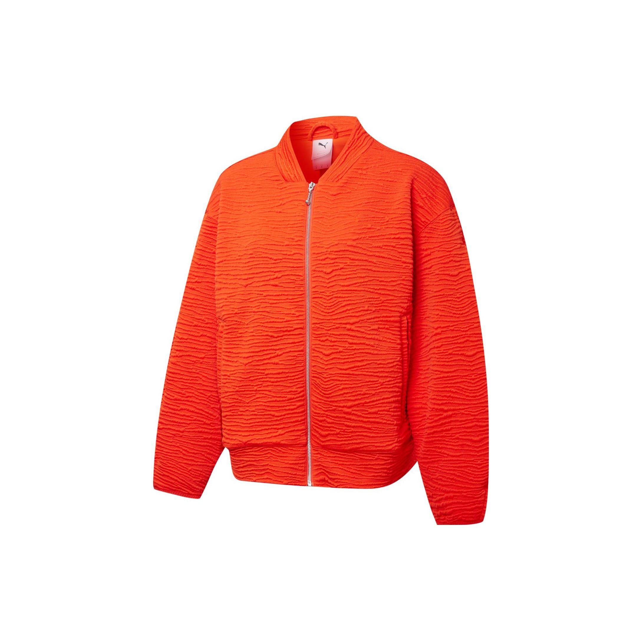 

Puma Жаккардовая куртка Снежный тигр однотонная спортивная повседневная с длинным рукавом женские куртки оранжевый 533472-95 XS