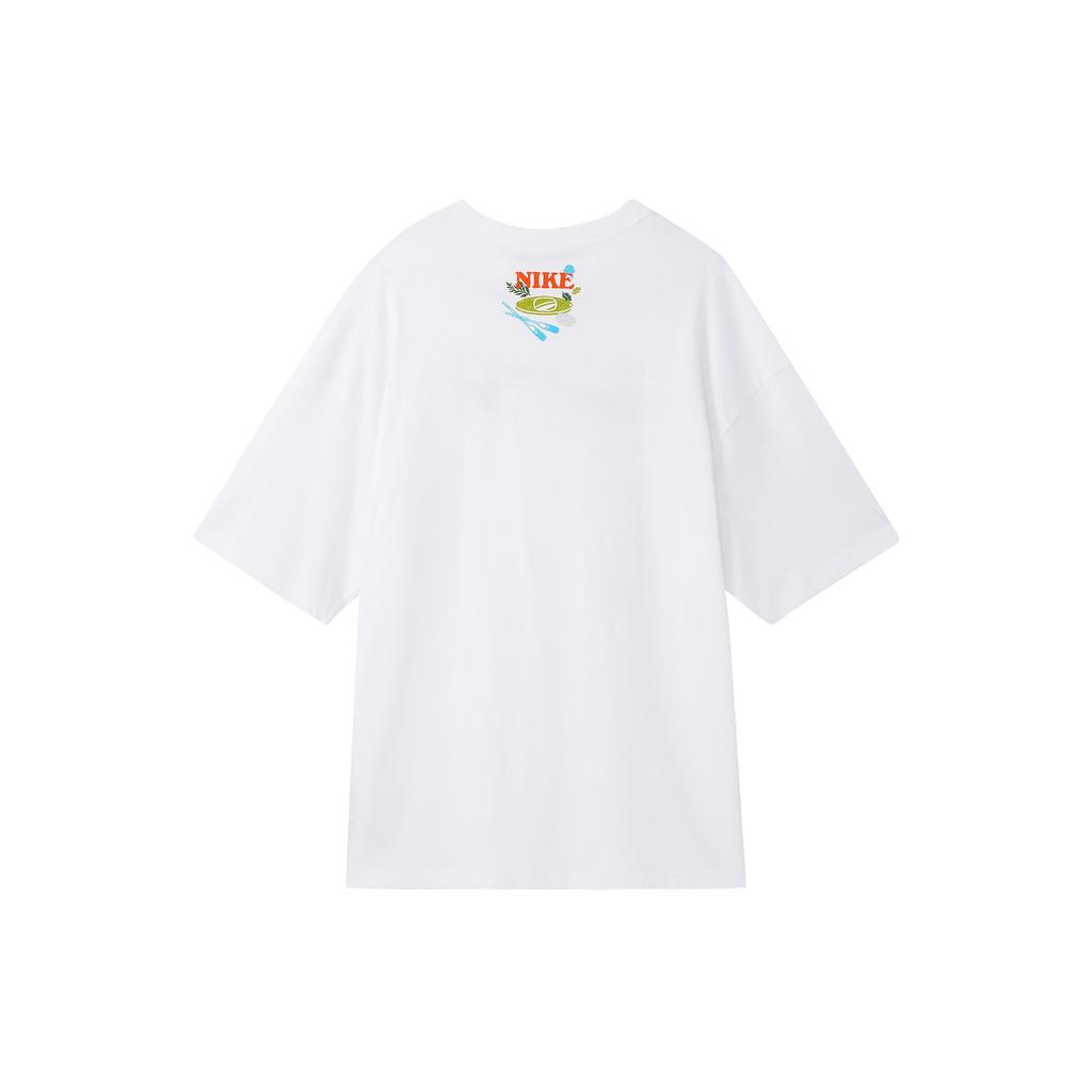 Nike Sportswear Swoosh Cartoon Print Loose Fit Crew Neck T-Shirt Women Tops White FN3711-100