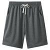 Men's Summer Gray Lightweight Drawstring Elastic Waist Casual Comfortable Daily Shorts